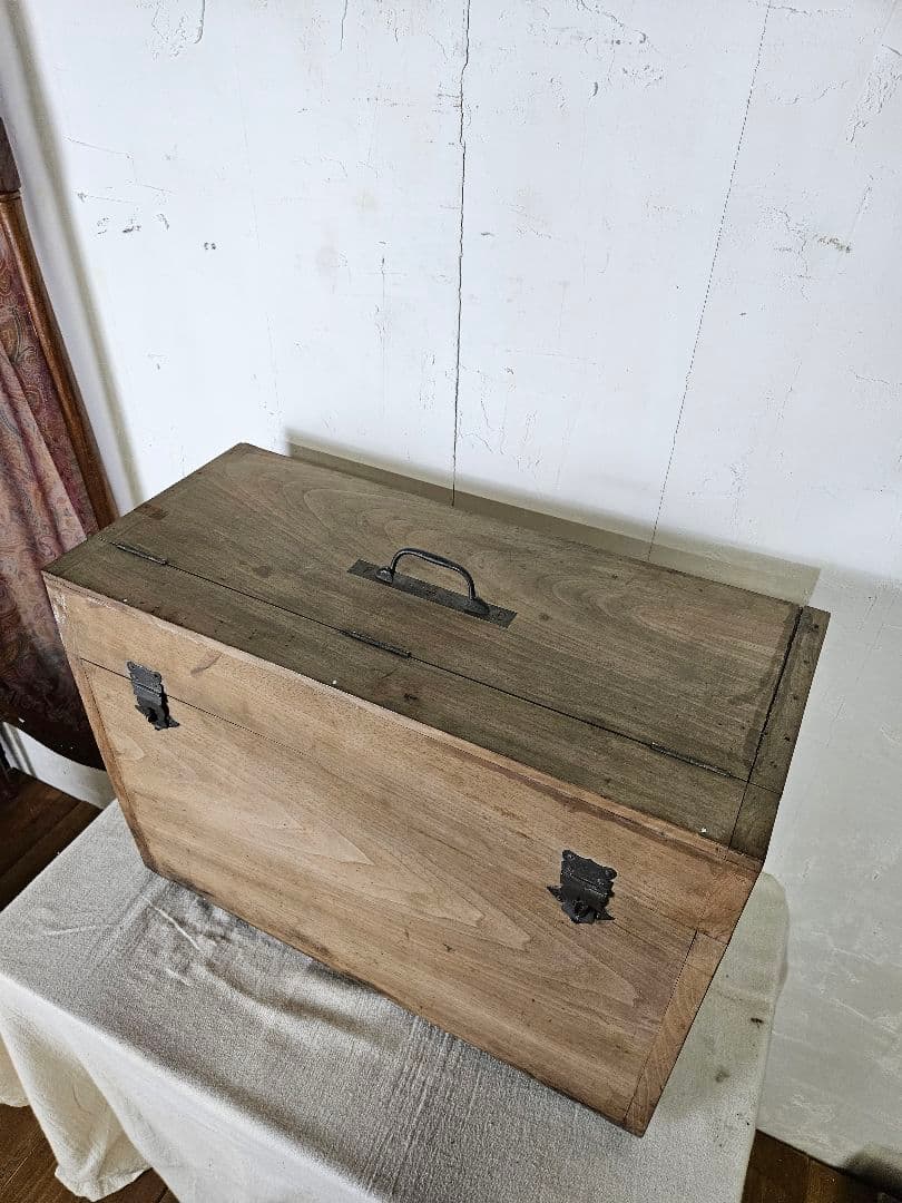 フランスアンティーク 陳列棚 古い木箱 棚板付き 木製 無垢材 飾り棚 小型