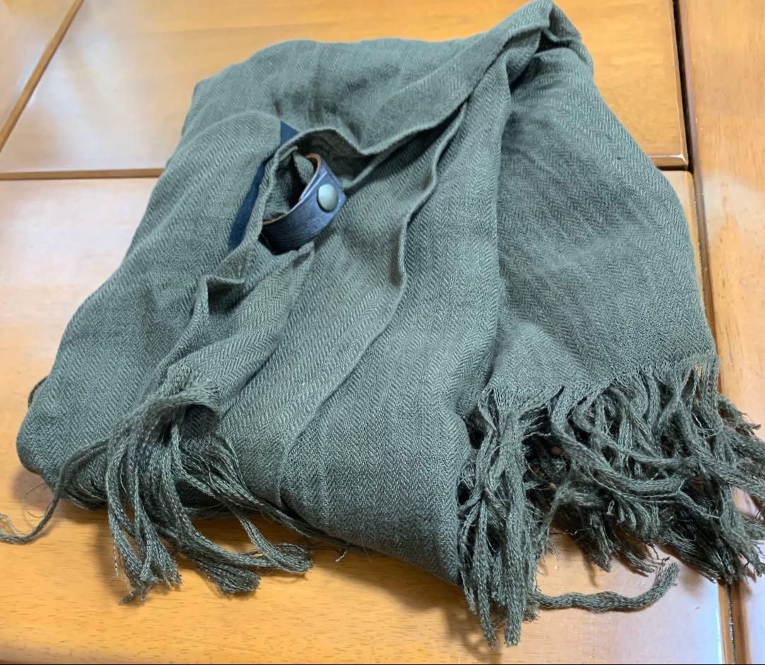 エバゴス ダークブラウン かごバッグ リネンの被せ付き