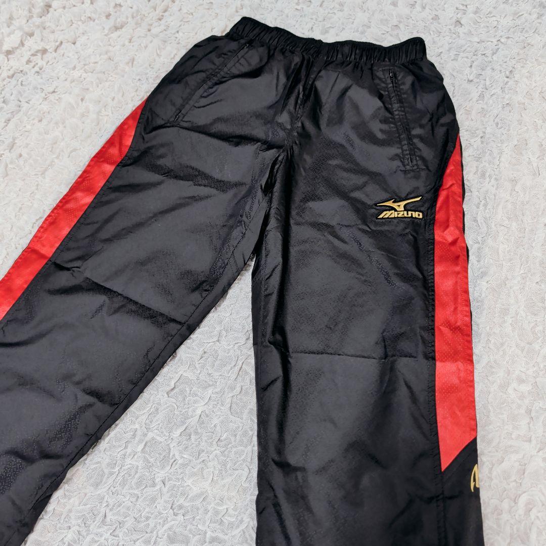 ミズノプロ ウィンドブレーカー セットアップ 上下M 黒×赤×金