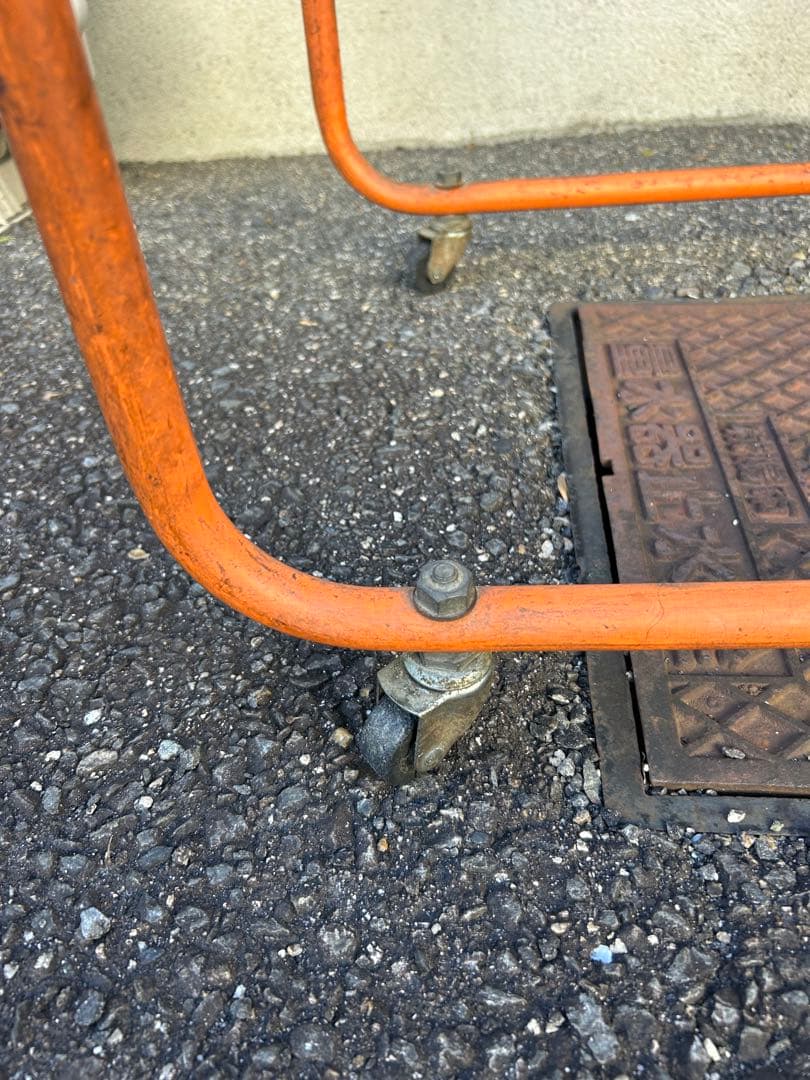 昭和レトロ　ワイヤーラック　キャスター付　ガーデニング　シャビーラック