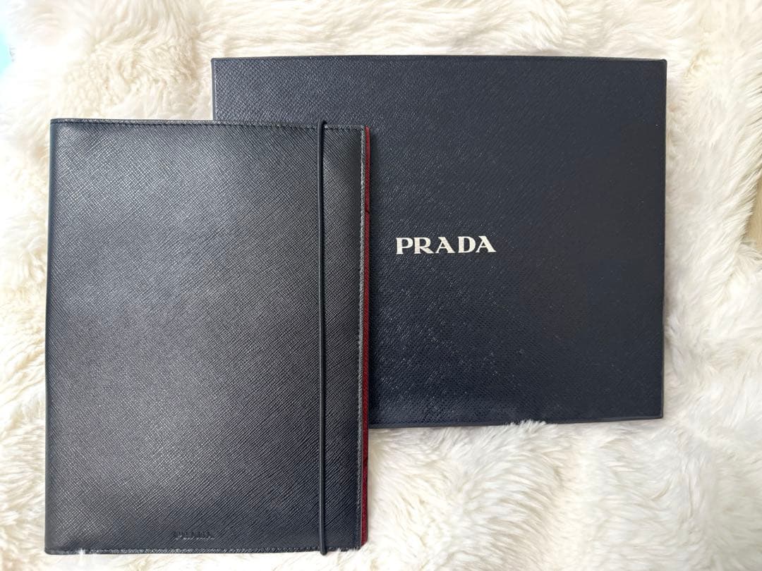 【大石】 PRADA プラダ 手帳カバー/メモパッド/鉛筆