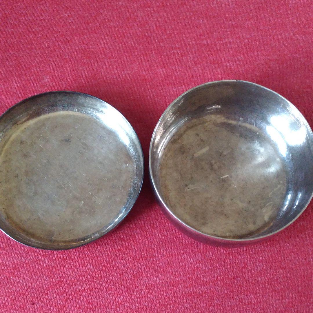 丹金。銀製。ヤンポ、やんぽ。小物入れ。菓子入れ。ボンボニエール。74g。中古品。