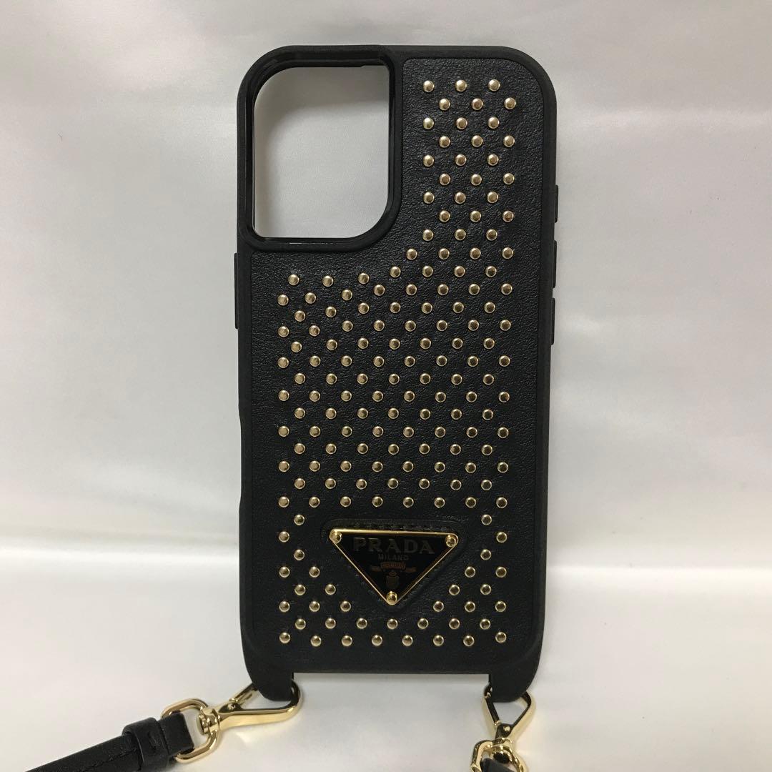 PRADA レザー iPhone16 ケース ショルダーストラップ