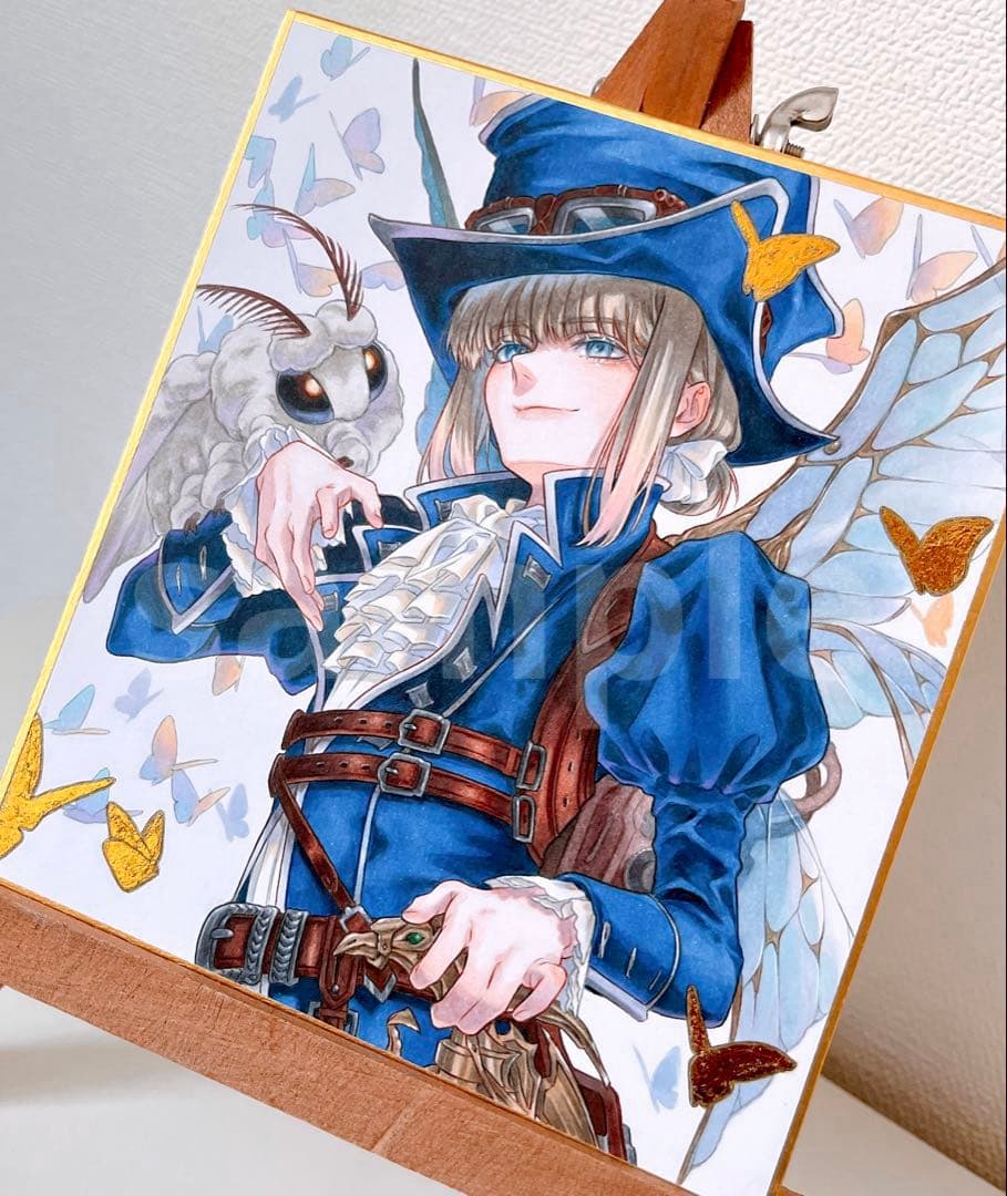 ✴︎ mil ✴︎　手描き　イラスト　色紙