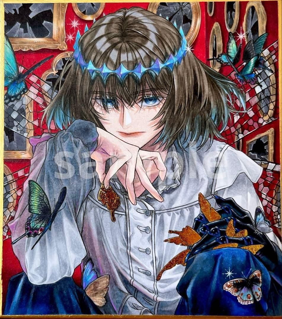 ✴︎ mil ✴︎　手描き　イラスト　色紙