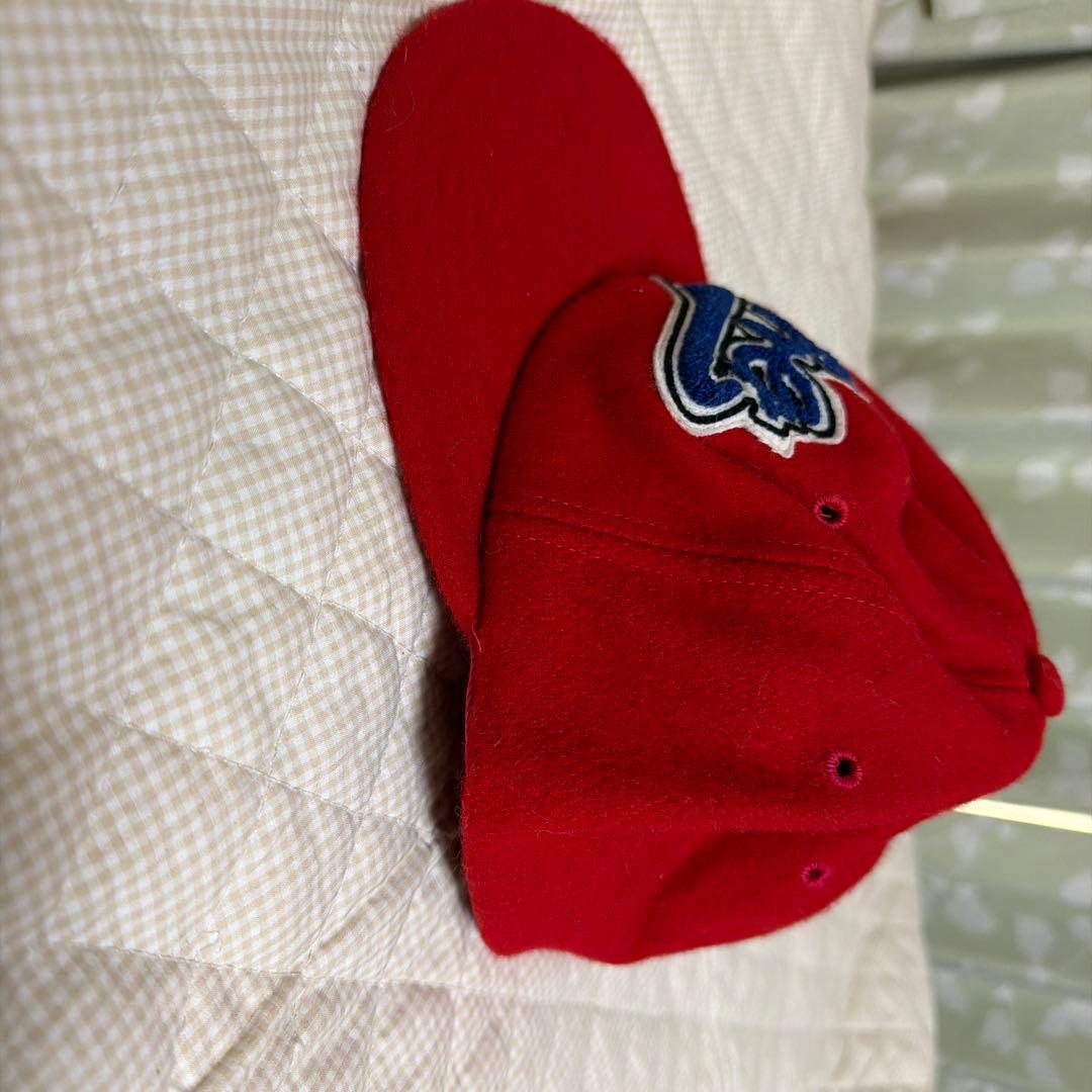 Polo byラルフローレン　赤色 ベースボールキャップ　LヴィンテージUSA製