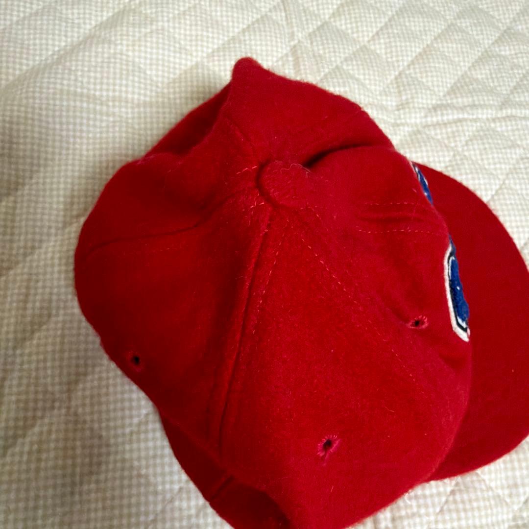 Polo byラルフローレン　赤色 ベースボールキャップ　LヴィンテージUSA製