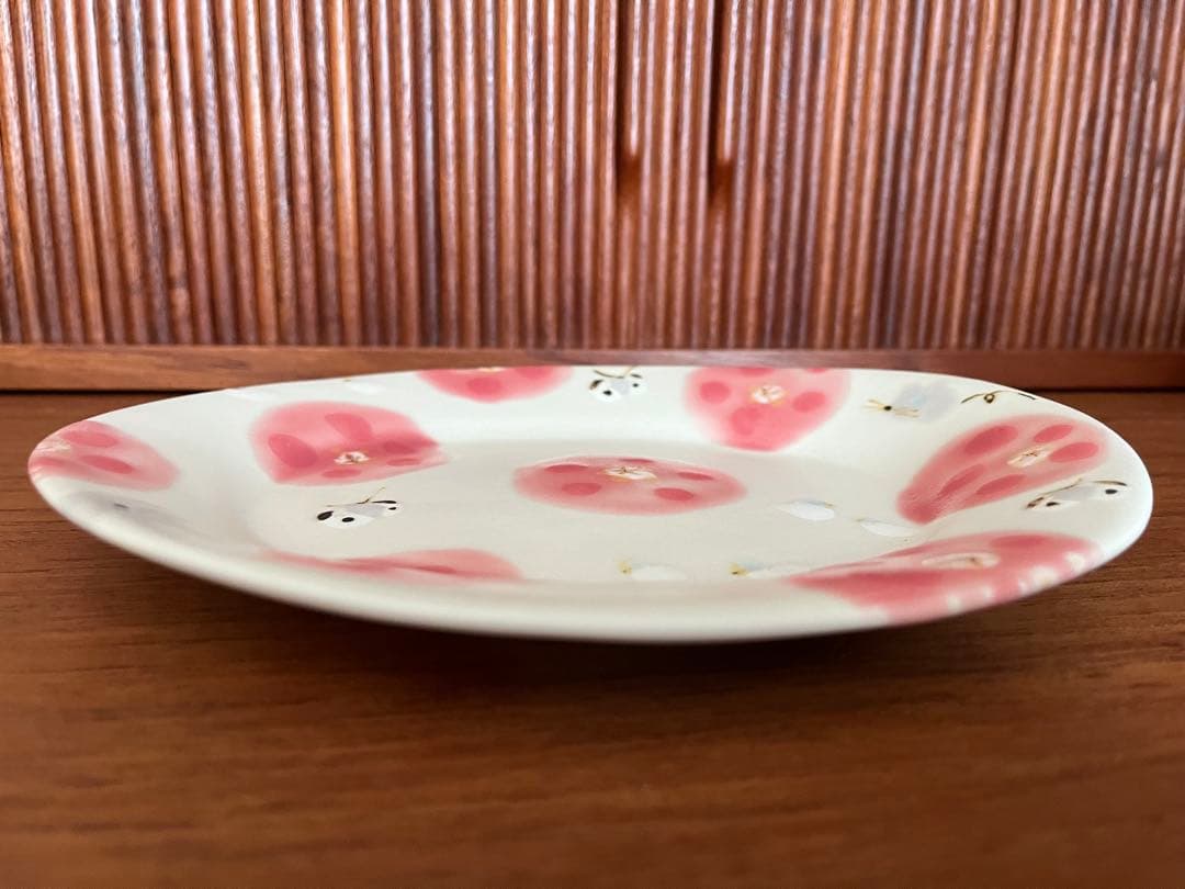 石木文　春のオーバル　未使用　花　うさぎ　てふてふ