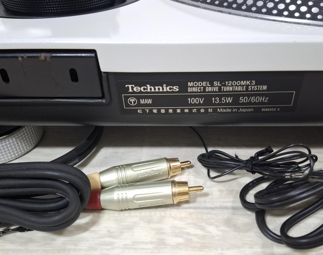 動作品★テクニクス★ターンテーブル【 SL-1200MK3 】シェル付★レコード