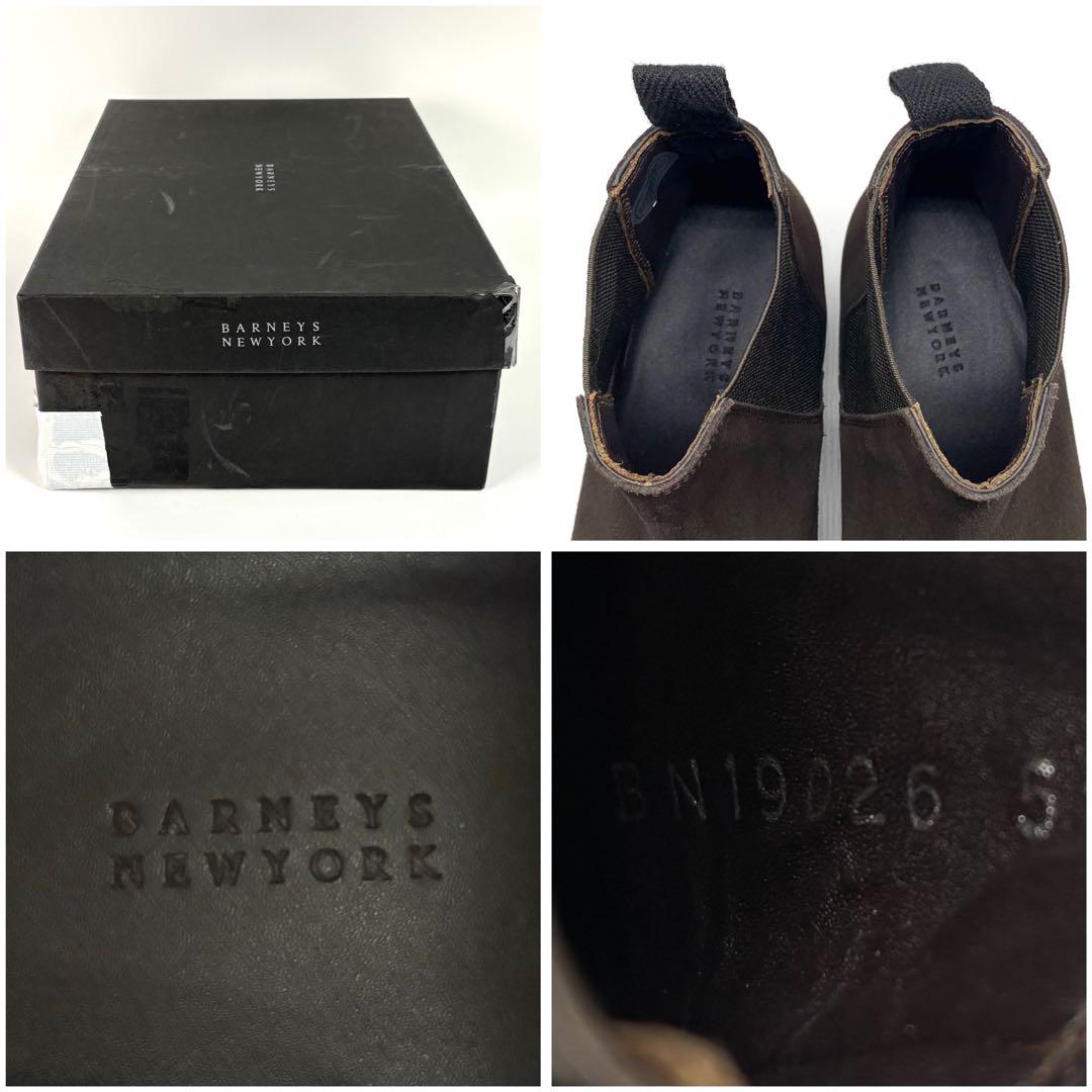 バーニーズニューヨーク サイドゴア ショートブーツ ブラウン スエード 革靴