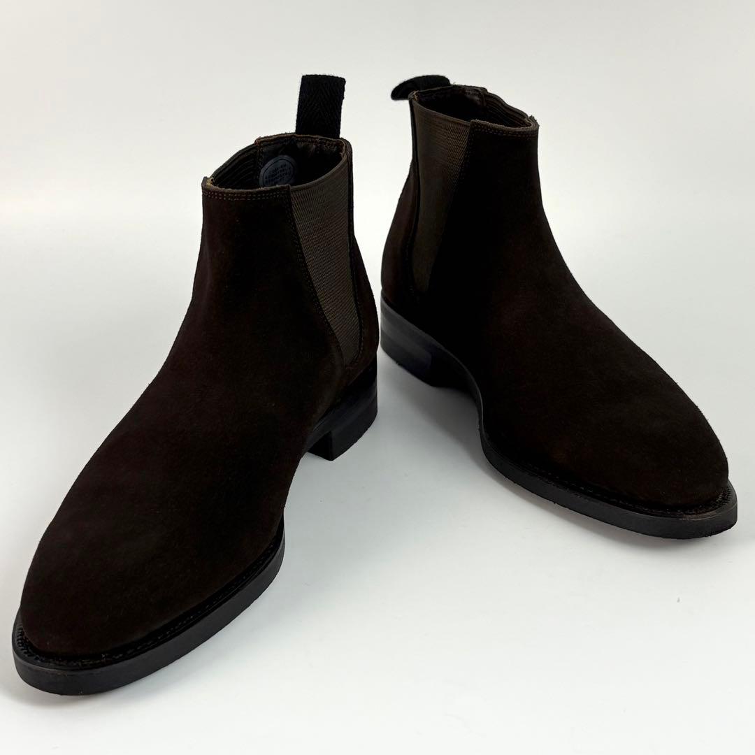 バーニーズニューヨーク サイドゴア ショートブーツ ブラウン スエード 革靴