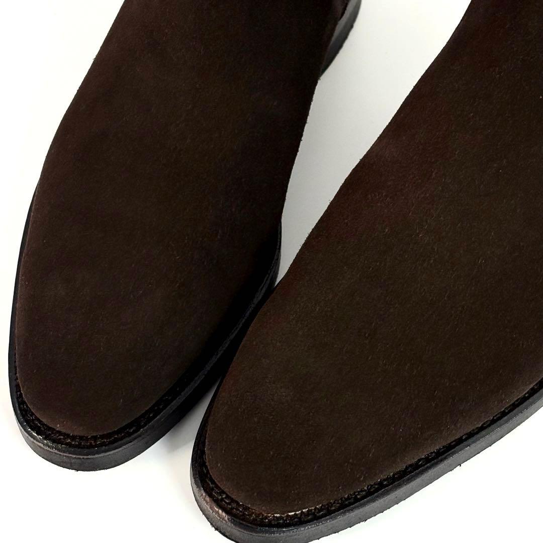 バーニーズニューヨーク サイドゴア ショートブーツ ブラウン スエード 革靴