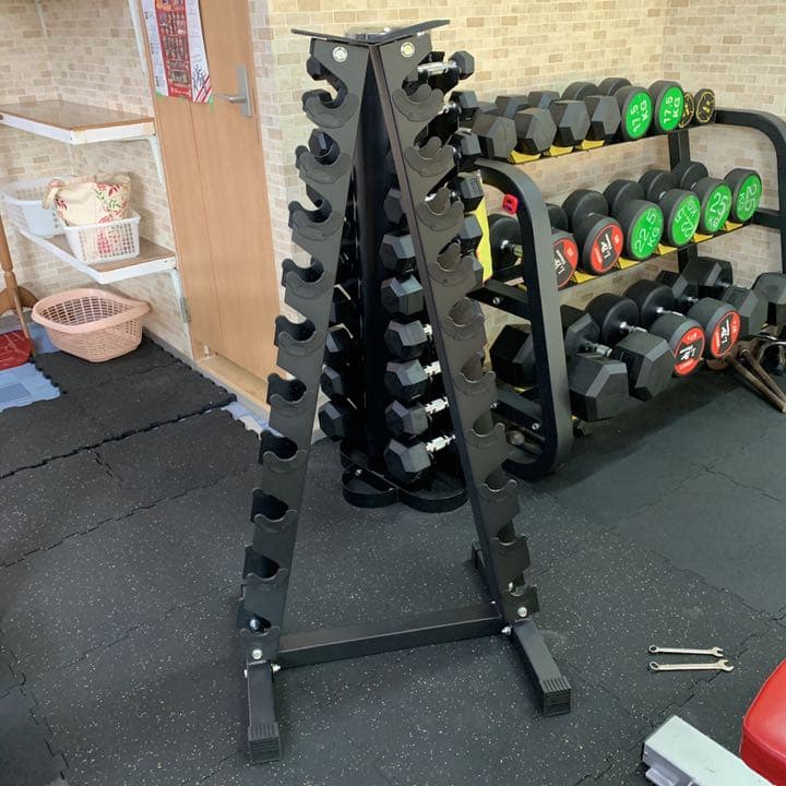 ヘックスダンベル1kgから10kg & 縦型ラック
