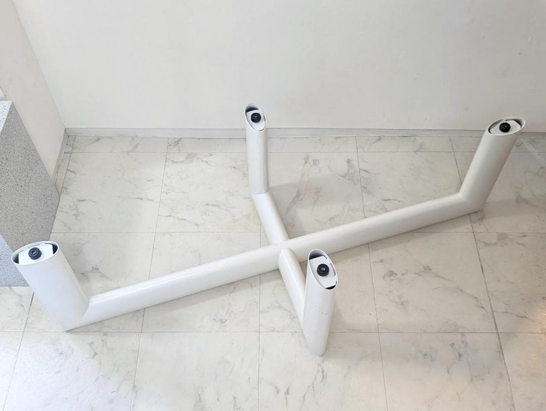 HUKLA アイアン ガラス テーブル ミッドセンチュリー モダン バウハウス