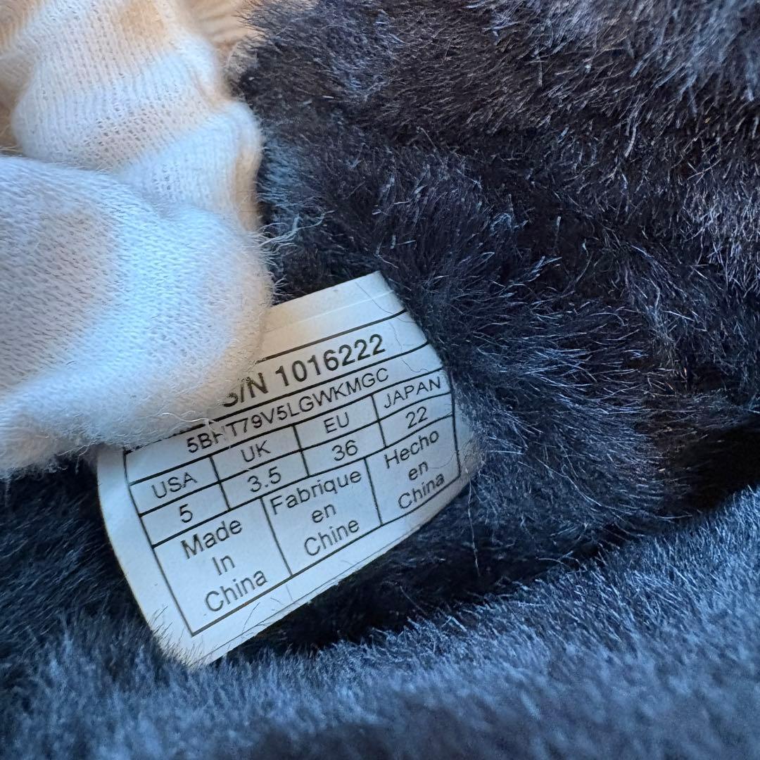 【未使用】UGG アグ ムートンブーツ レディース レザー 22cm ブラック