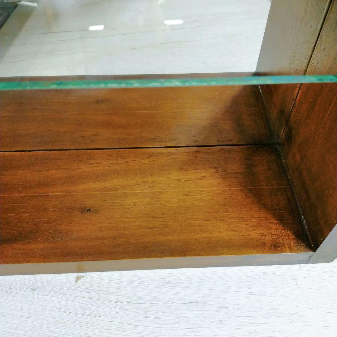 ミラーバック　木製　コレクションケース　ガラス扉