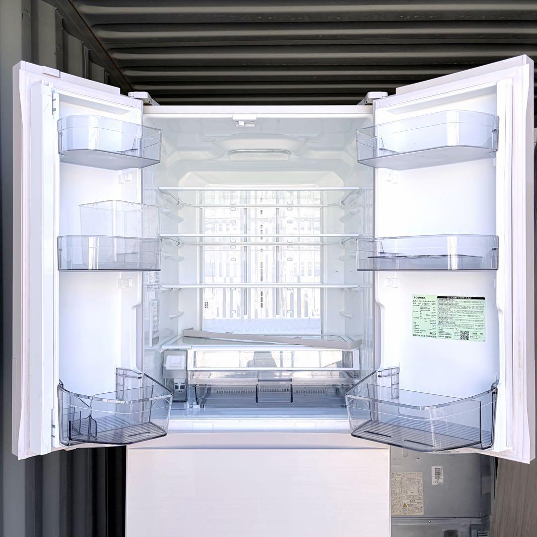 106運搬取付無料！ラピスアイボリー純正TOSHIBAハイセンス冷蔵庫！超美品！