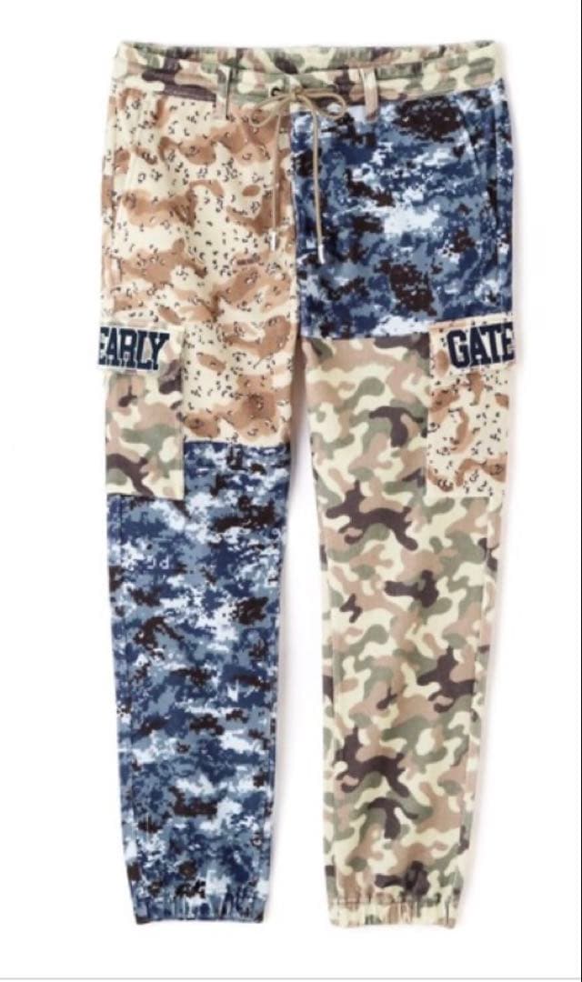 新品 パーリーゲイツ マルチカモフラ ダブルラッセルジョガーパンツ(5)サイズL