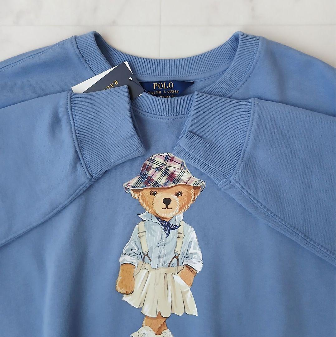 新品タグ付 現行 ポロラルフローレン 裏起毛 ポロベア トレーナー 150 短丈