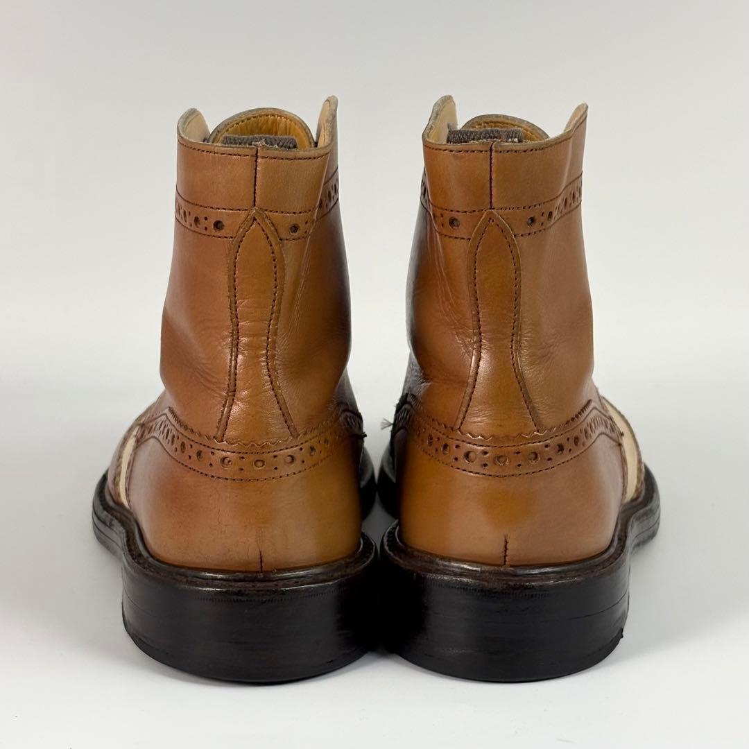 トリッカーズ 2508 カントリーブーツ ウイングチップ 革靴 ブラウン UK8