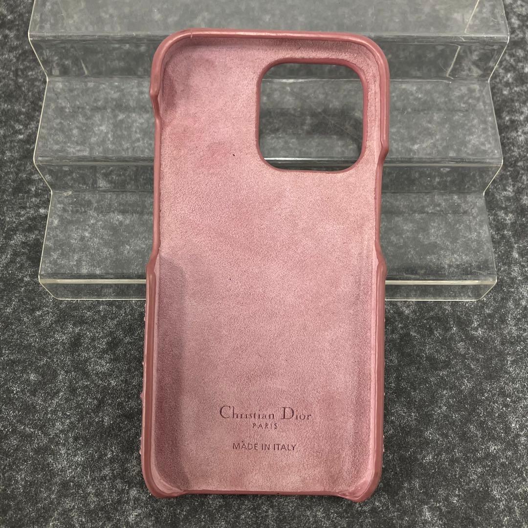 大人気☆クリスチャン ディオール☆iPhone13Proケース☆レザー☆ピンク！