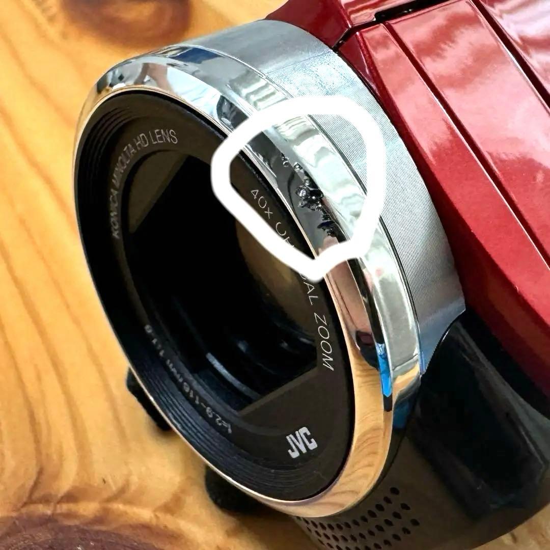 JVC GZ-E750-R 赤 本体 充電器・バッテリー2個・ケース付き