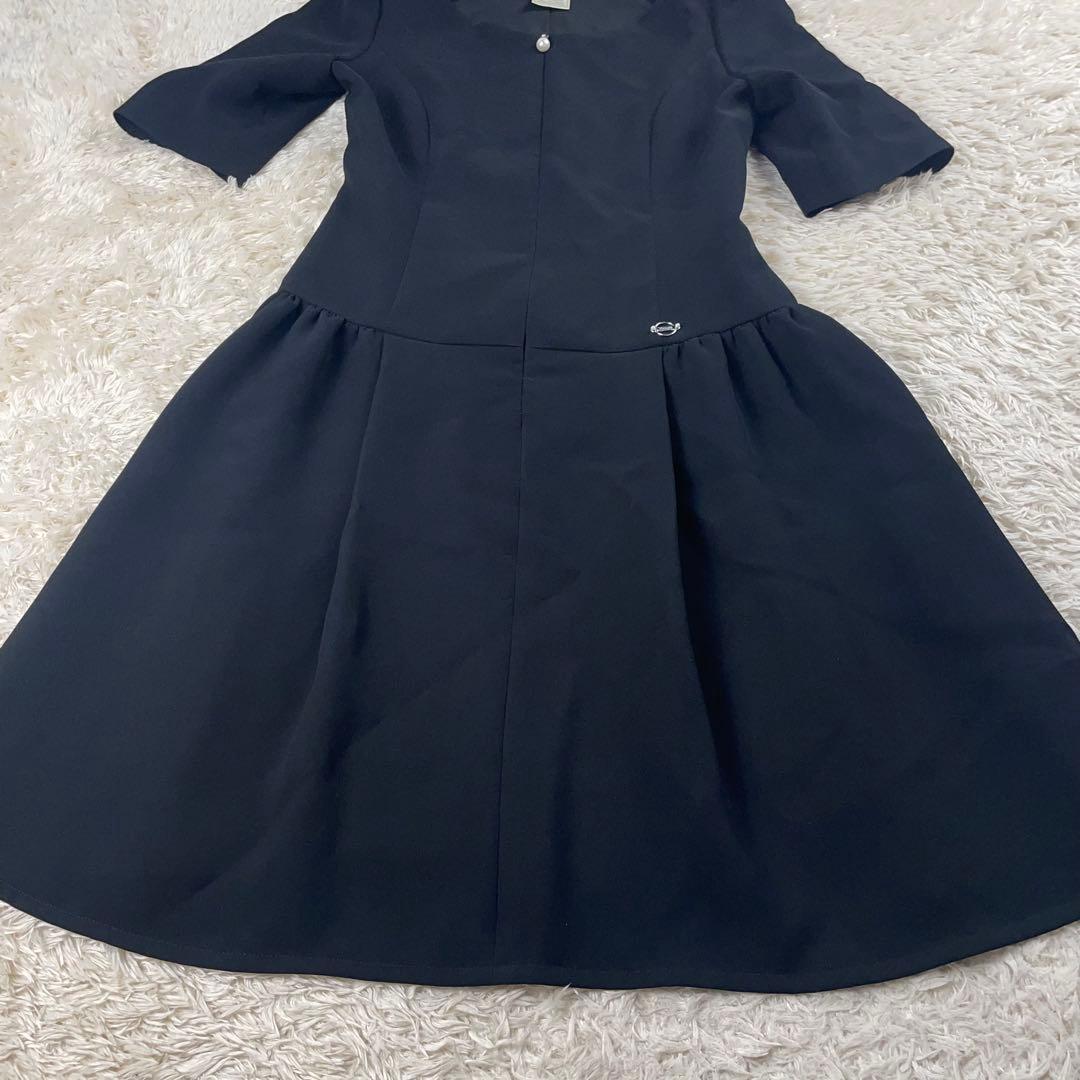 Rene ルネ　フロントジップ　フレアワンピース　半袖　32