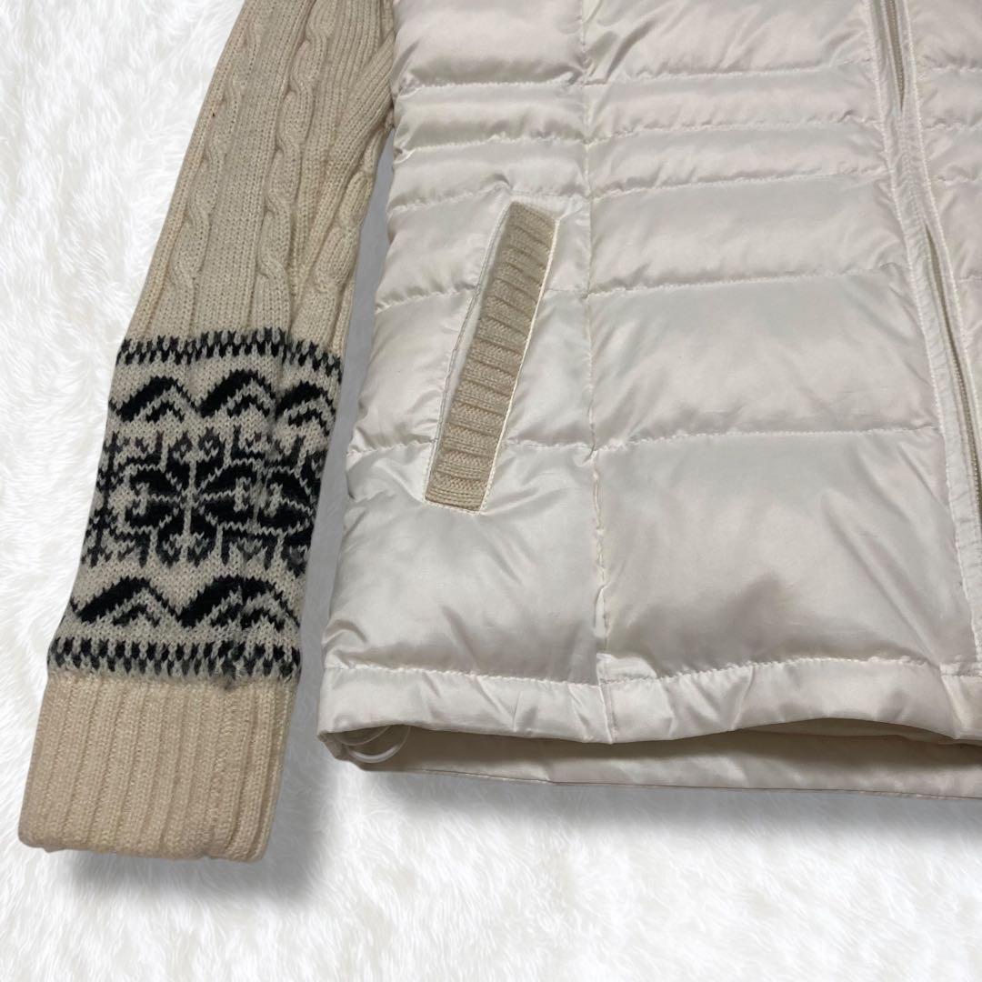 美品 23区 SPORT ダウンジャケット ニットスリーブ ファーS ゴルフ