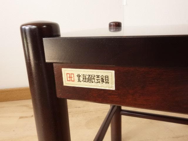 北海道民芸家具　ミニテーブル　花台　再塗装済　USED