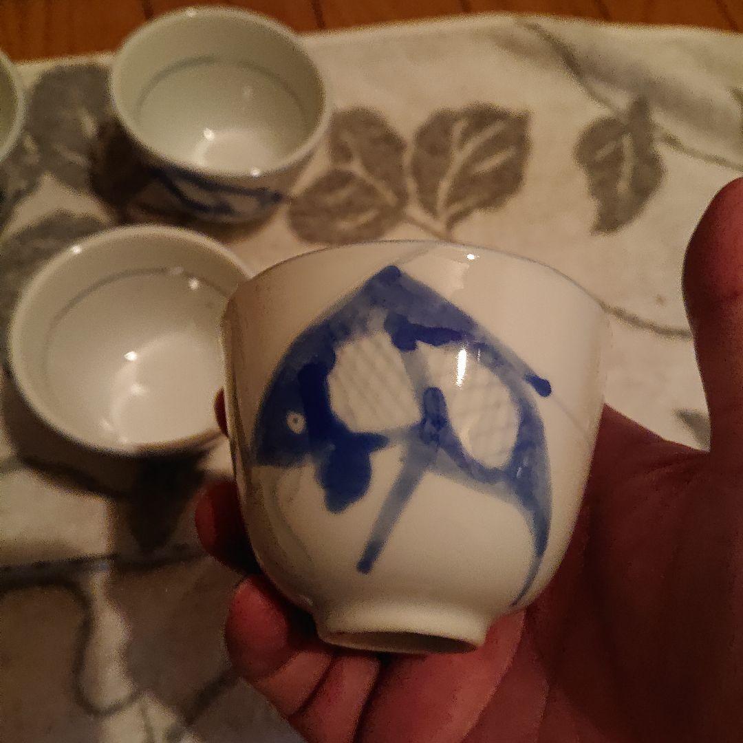 中国景徳鎮、鯉絵柄、染付