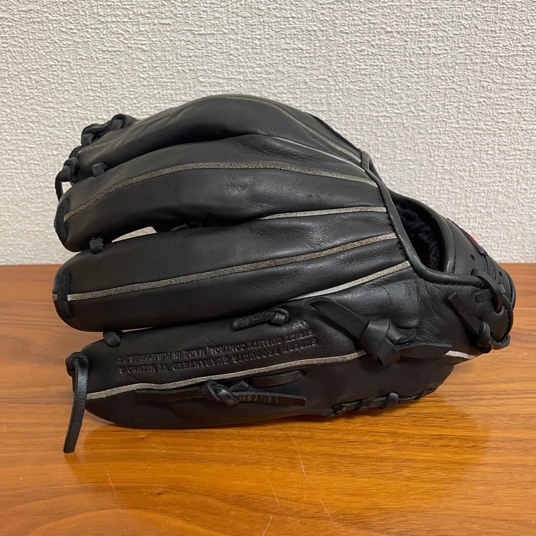 【MIZUNO】ミズノ　軟式グローブ　黒　美品　即戦力