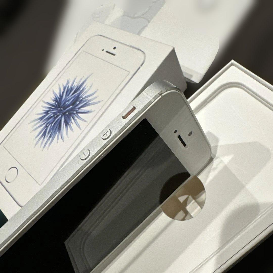 レア★Apple iPhoneSE 32GBシルバー本体ケース箱付きdocomo