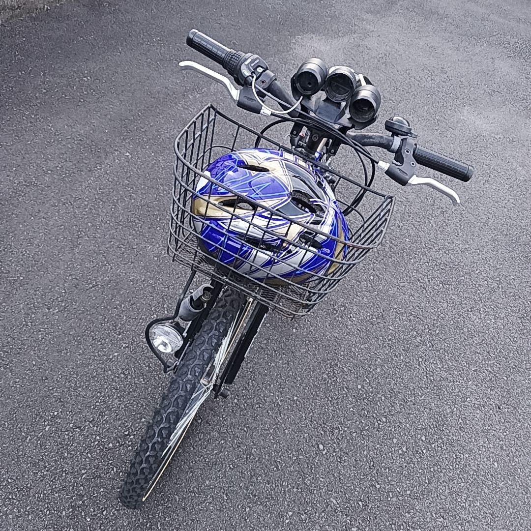 自転車　小学生　22インチ　6段変速　ヘルメット付き