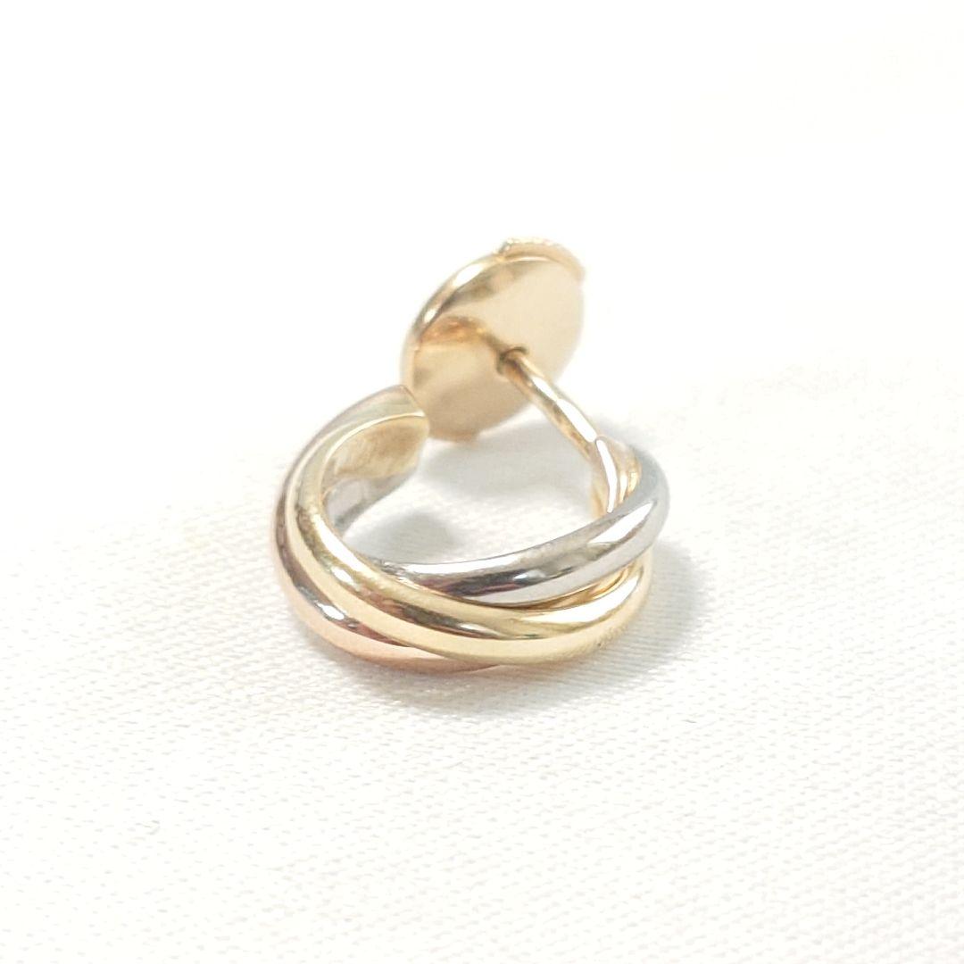 【磨き済】カルティエ トリニティ フープ ピアス 片耳用 6816