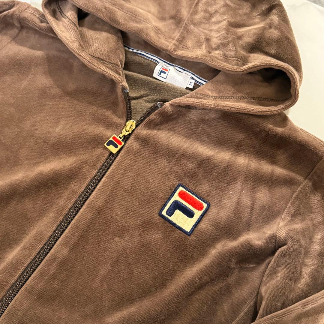 FILA フード付きベロア上下セットMサイズ