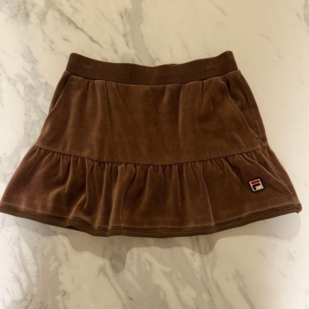 FILA フード付きベロア上下セットMサイズ