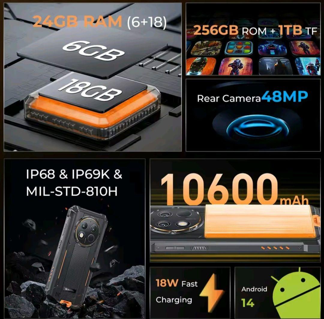 Oukitel G1 24GB RAM 256GB ROM ゲーミングスマホ