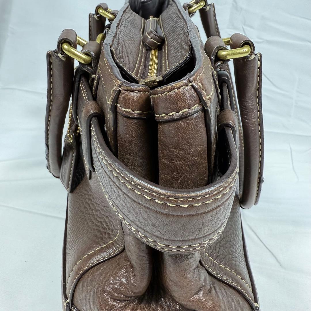 【美品】コーチ トートバッグ ブラウン レザー F10212 本革