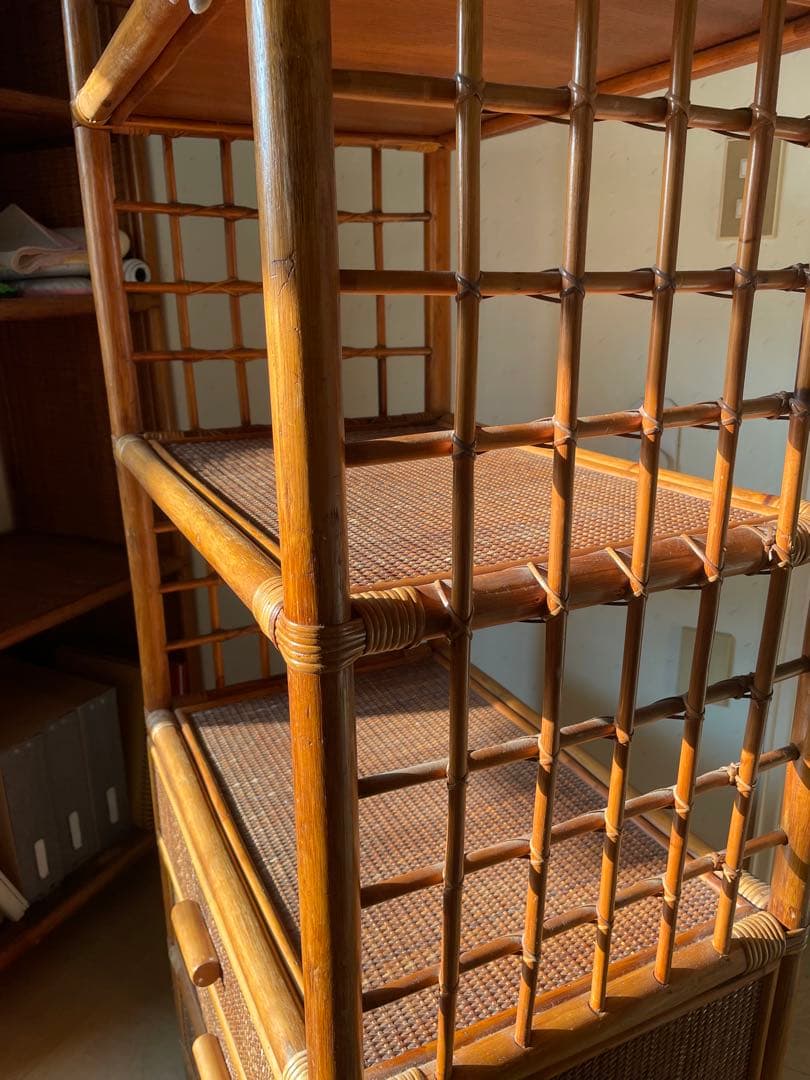 MARUJU'S RATTAN FURNITURE ヴィンテージ　ラタンシェルフ
