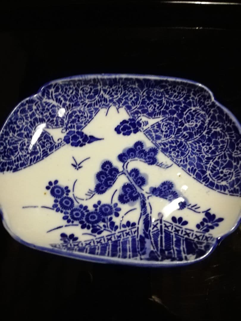 明治の印判6枚人気の富士山(富士に松、菊)草唐草