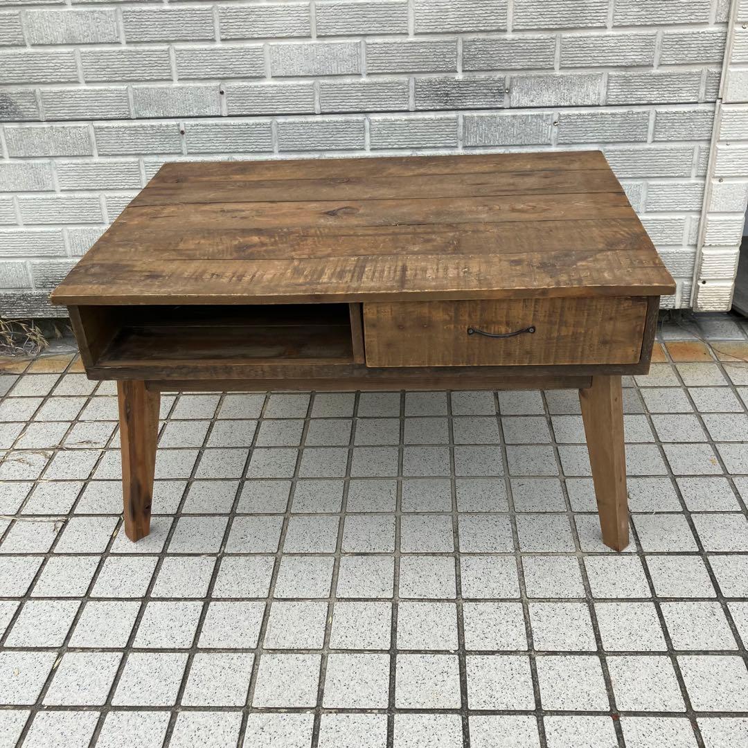 北欧レトロ 古家具 古材 無垢材 カフェテーブル サイドテーブル 文机 書斎机
