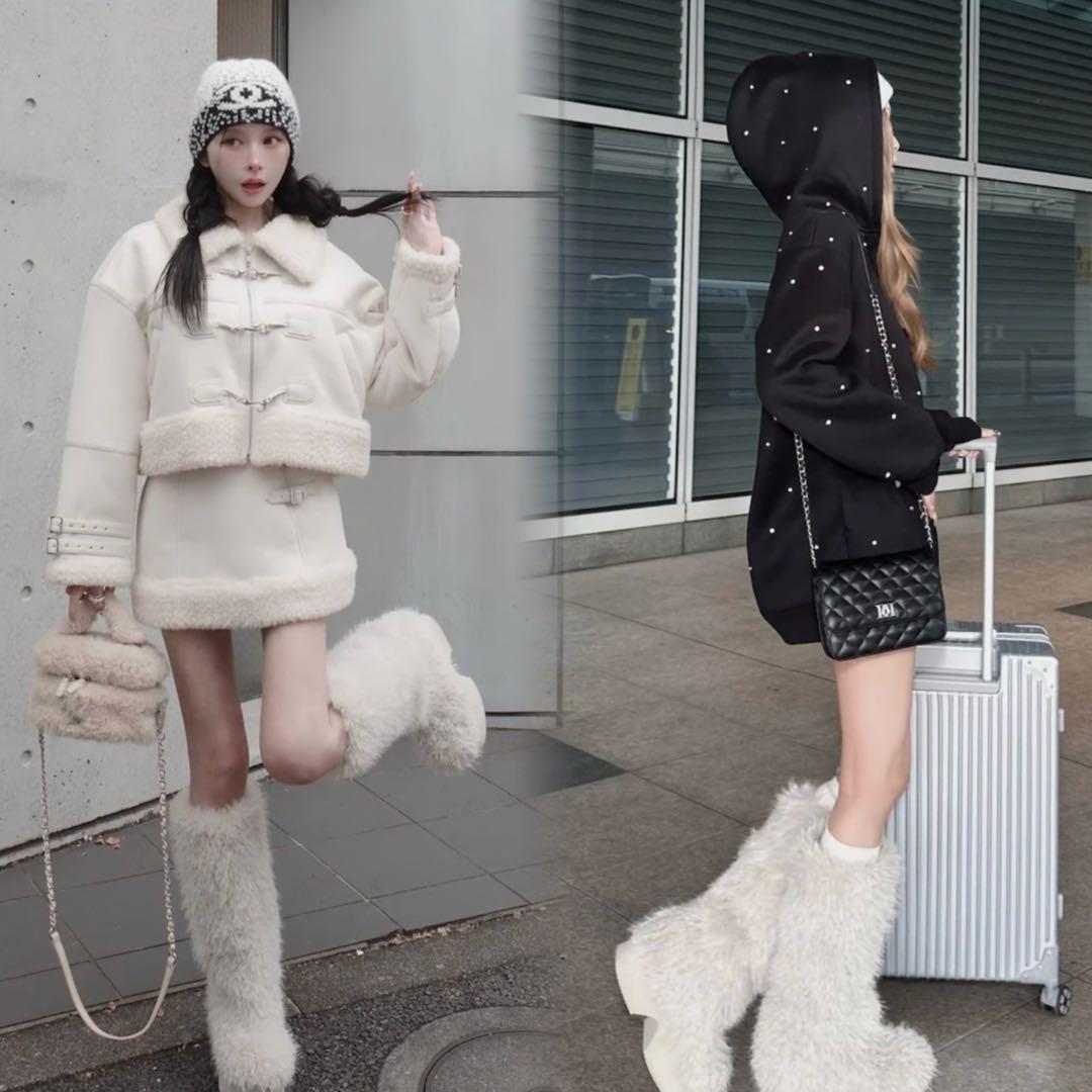 【完売品】Darichダーリッチ ミックスファーロングブーツ