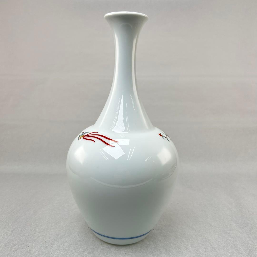 鍋島焼 人間国宝 柿右衛門花瓶 錦岩牡丹絵花瓶底部に渦福印日本美術古美術有田焼