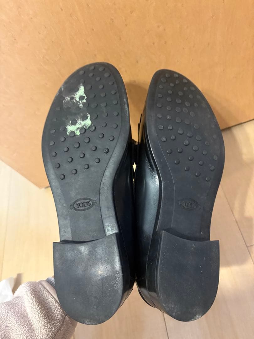 TOD'S ブラック タッセルローファー　38