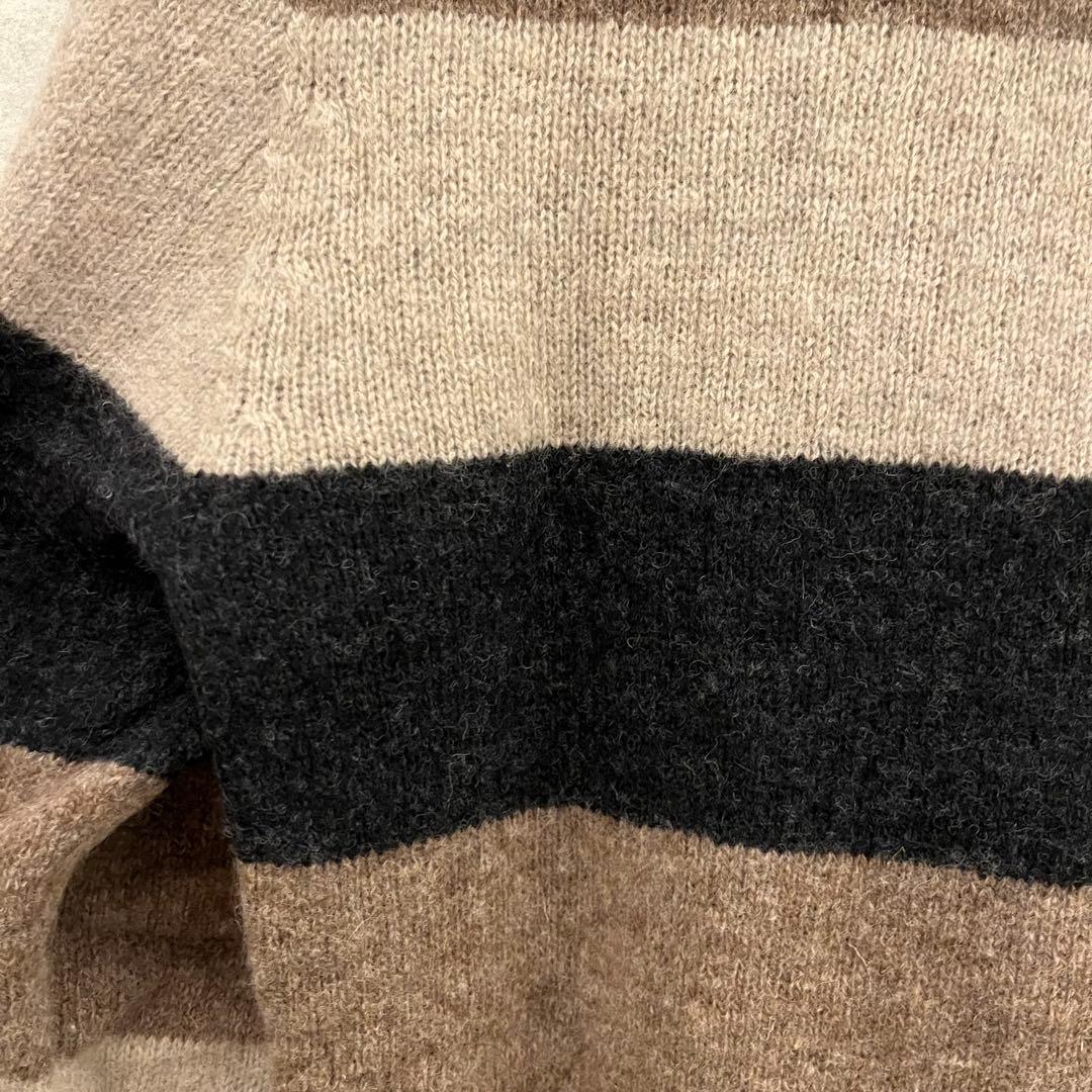 BEAMS+ ストライプ シャギーニット