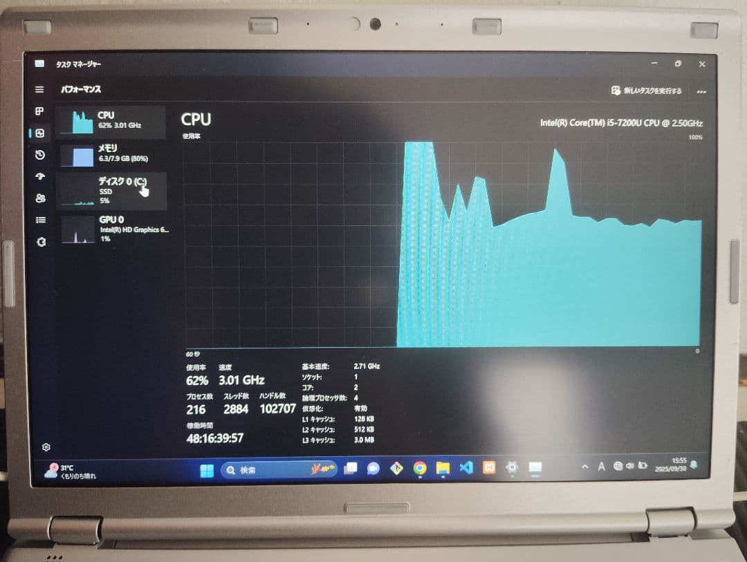 その他ノートPC本体 Panasonic letsnote CF-SZ6 2L
