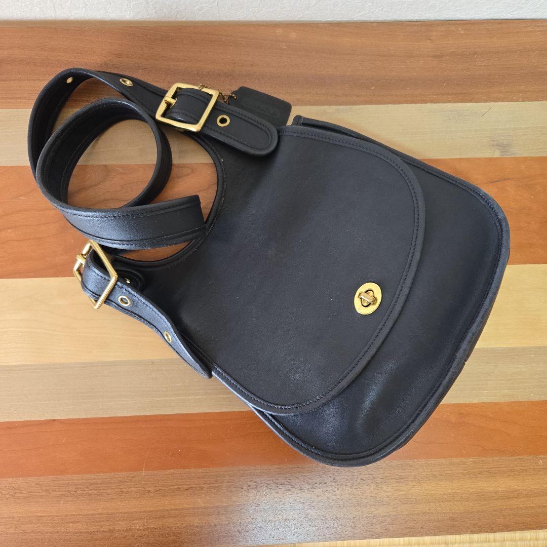 バッグ Vintage Coach saddlebag 9988 Black