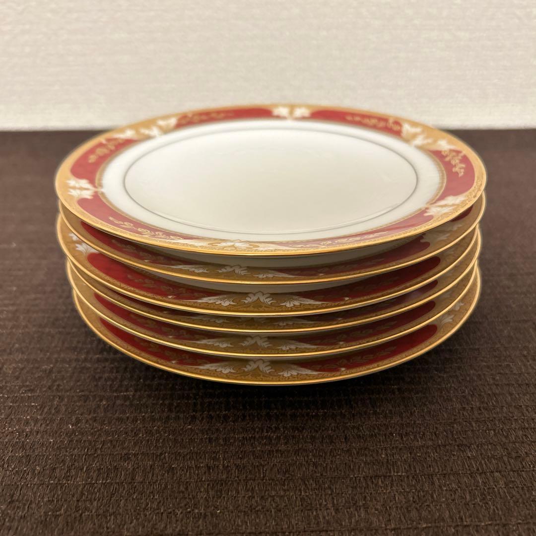 大倉陶園　マロン　金彩金蝕　デザートプレート　17cm