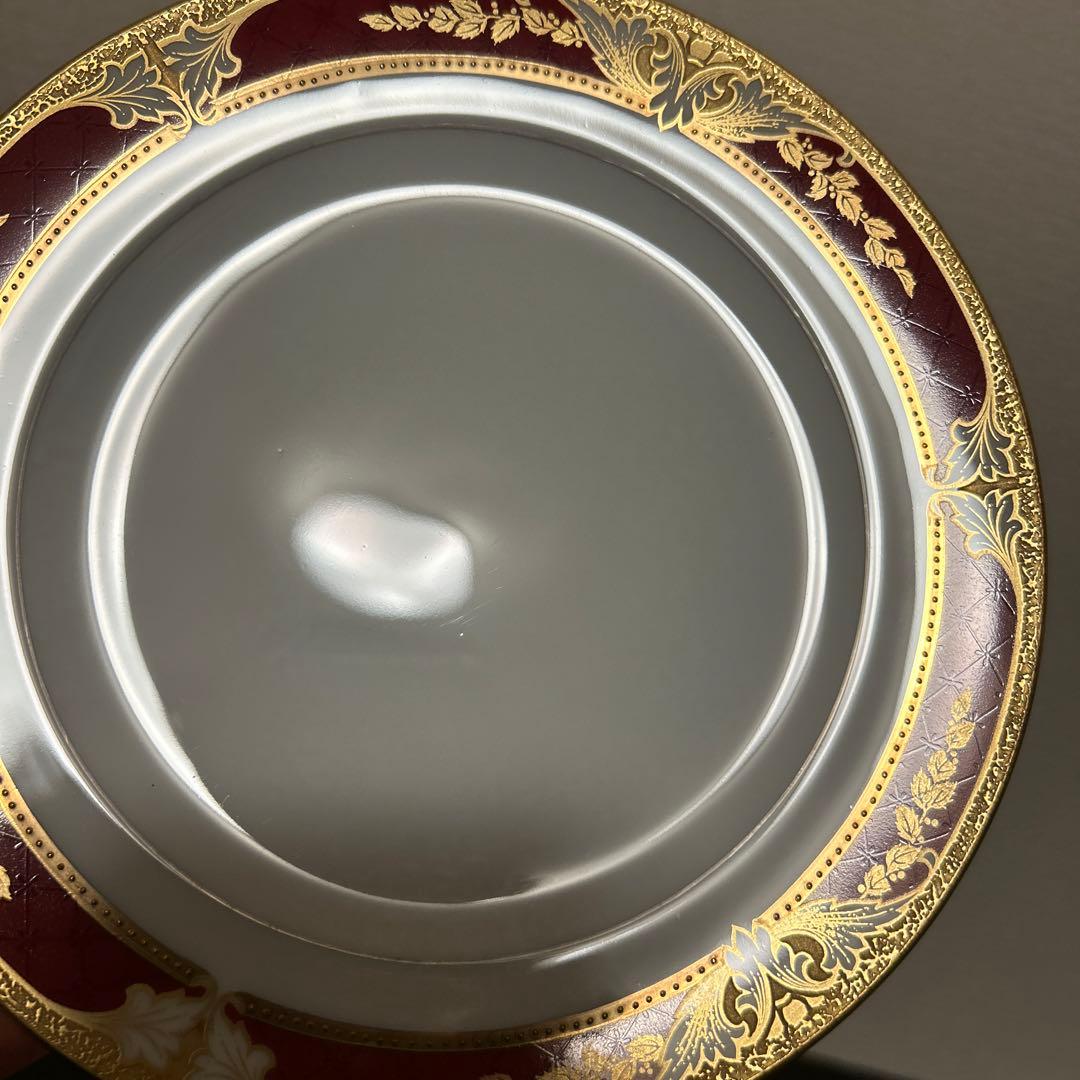 大倉陶園　マロン　金彩金蝕　デザートプレート　17cm