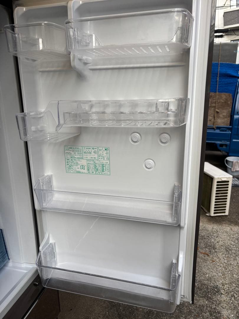 シャープ 冷蔵庫 SJ-GT42C-T 415L・2017年製 ガラスドア